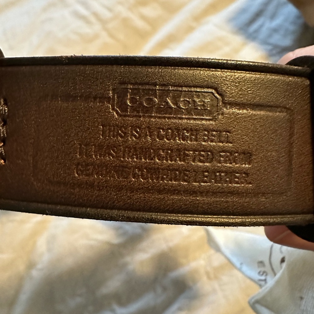 Coach Brown Leather Belt Size 36 Brand New with tag